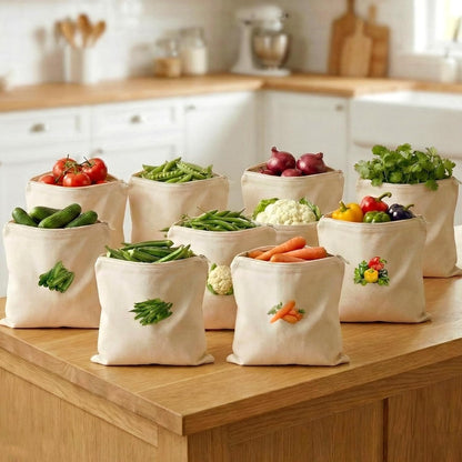 Reusable Vegetable & Fruit Storage Bags