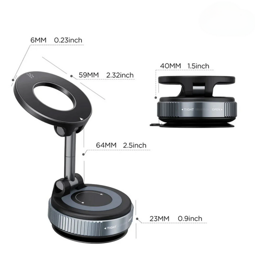 360° Magnetic Vacuum Car Phone Holder