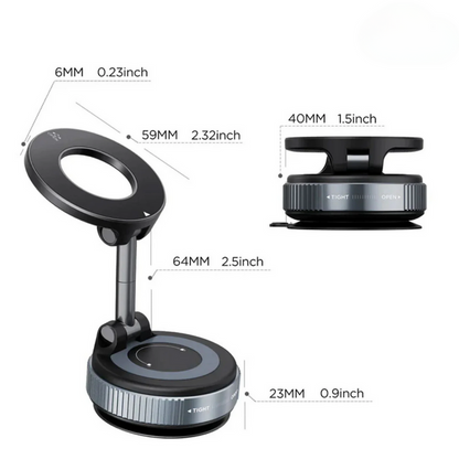 360° Magnetic Vacuum Car Phone Holder