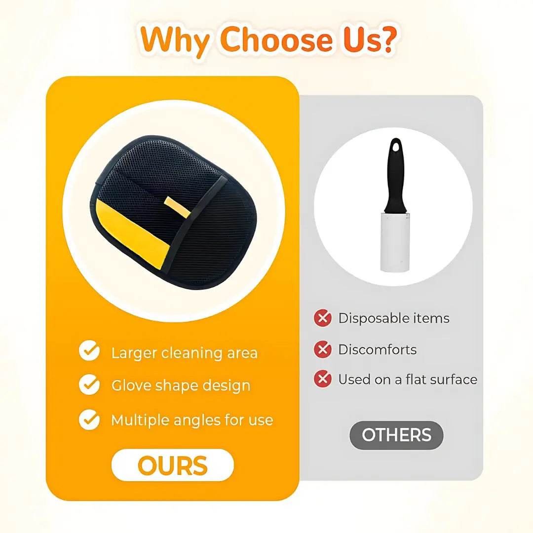 Pet hair removal gloves