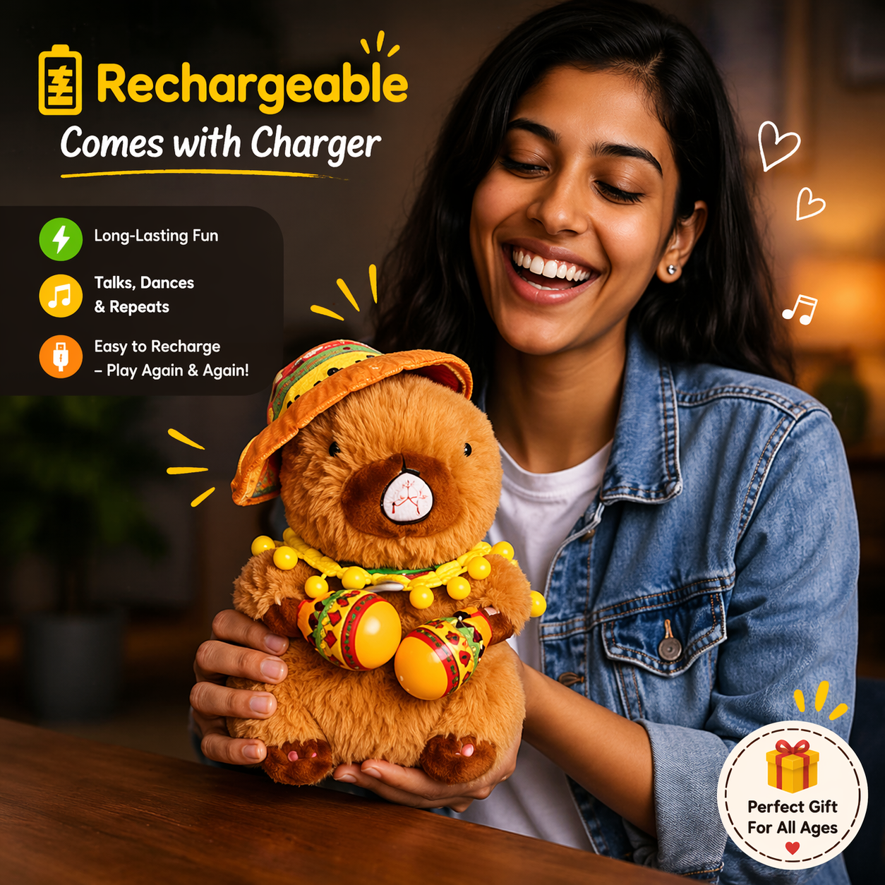 CapyBuddy Talking Musical Plush Toy