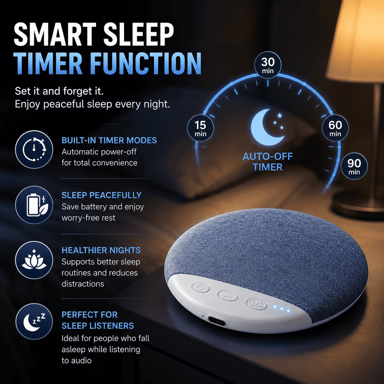 SleepSound Bluetooth Pillow Speaker