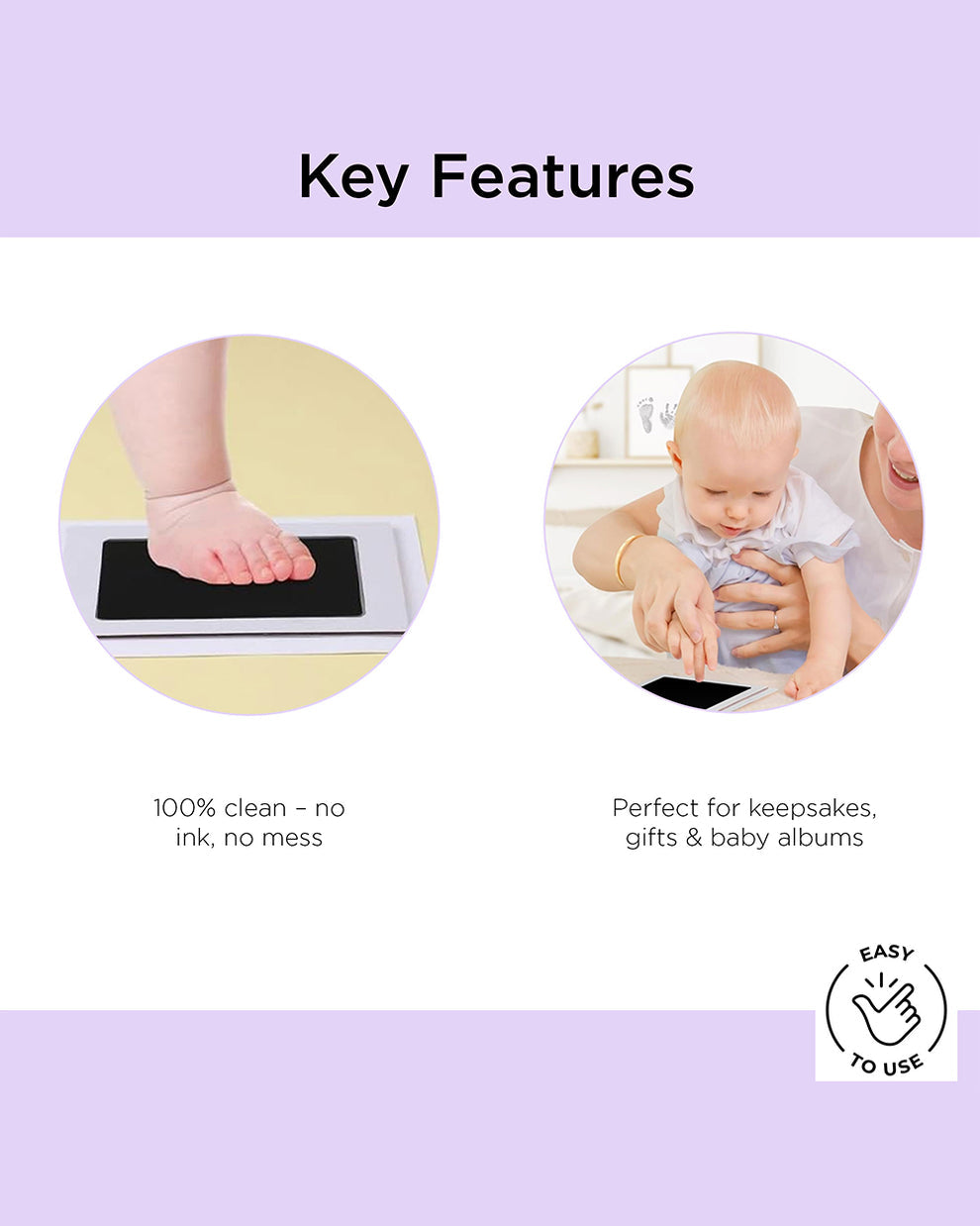 Baby Inkless foot Print Kit