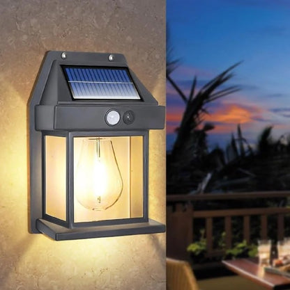 Solar Motion Sensor Wall Lantern Light