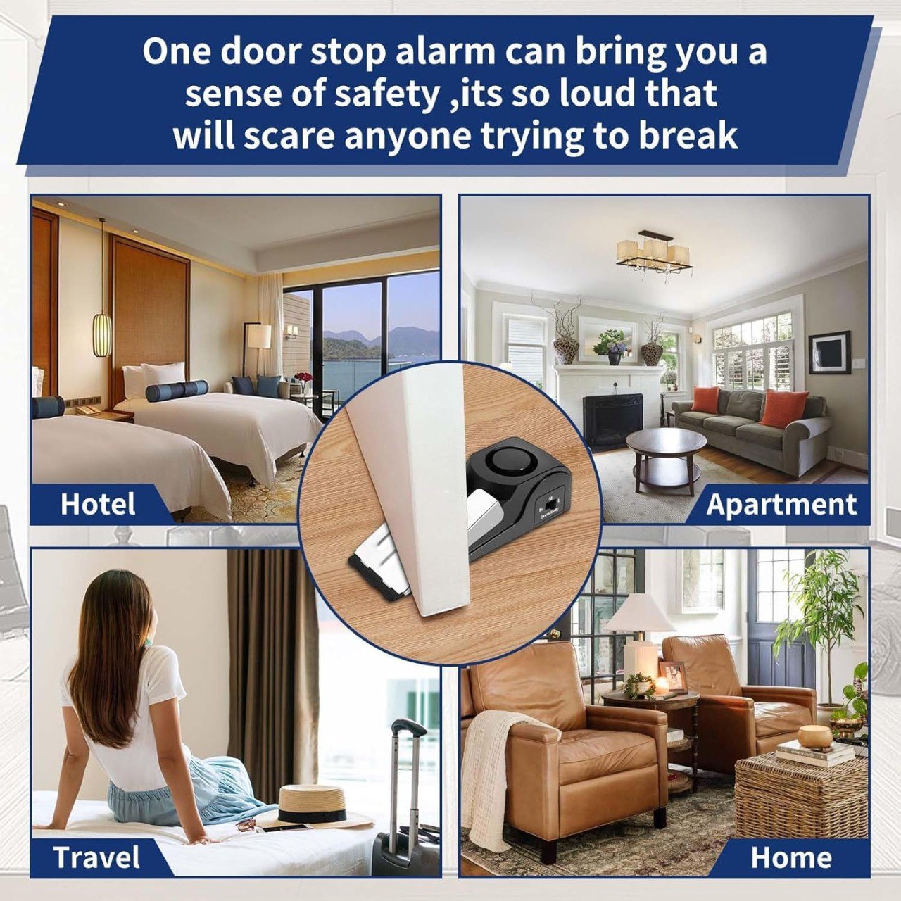 Portable Door Stop Security Alarm