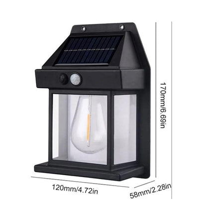 Solar Motion Sensor Wall Lantern Light