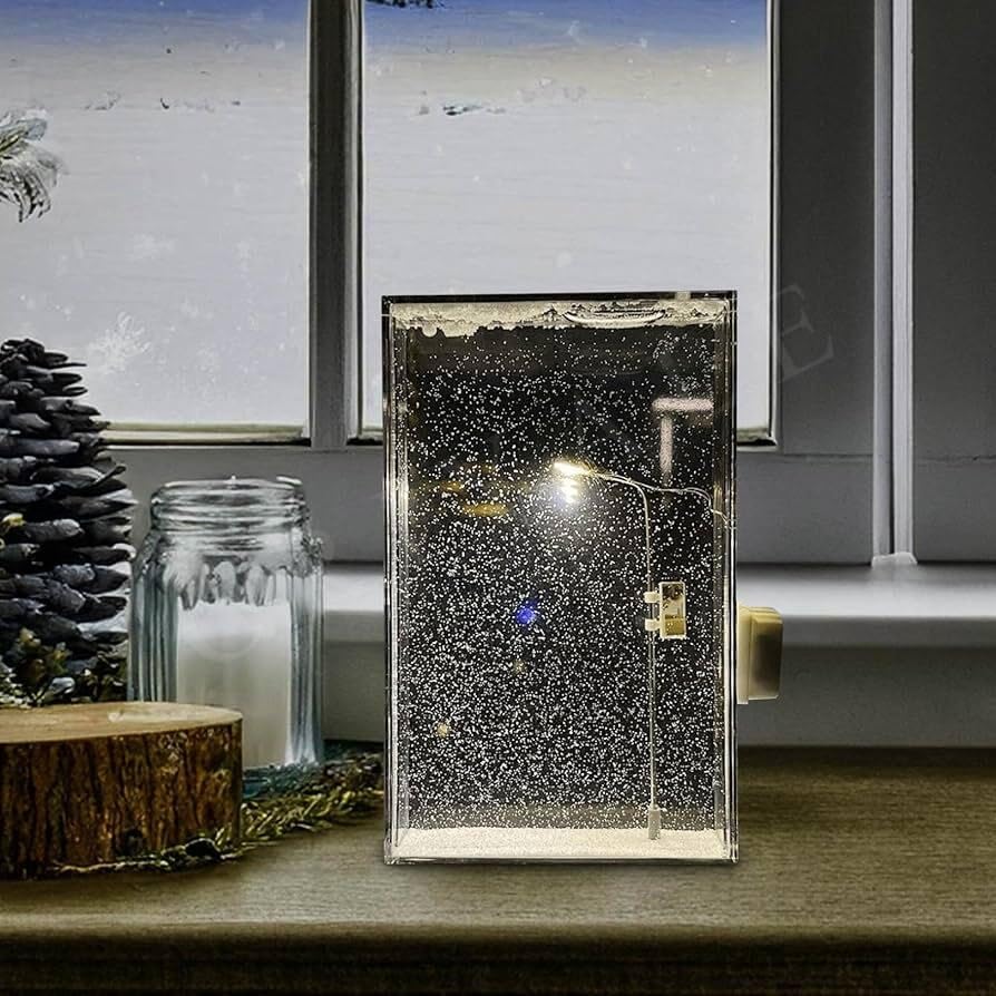 LED Snowfall Night Lamp (DIY Snow Scene Light)
