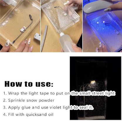 LED Snowfall Night Lamp (DIY Snow Scene Light)
