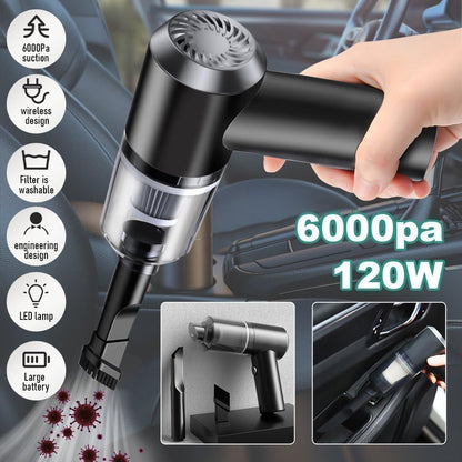 Portable rechargable car vaccum pro