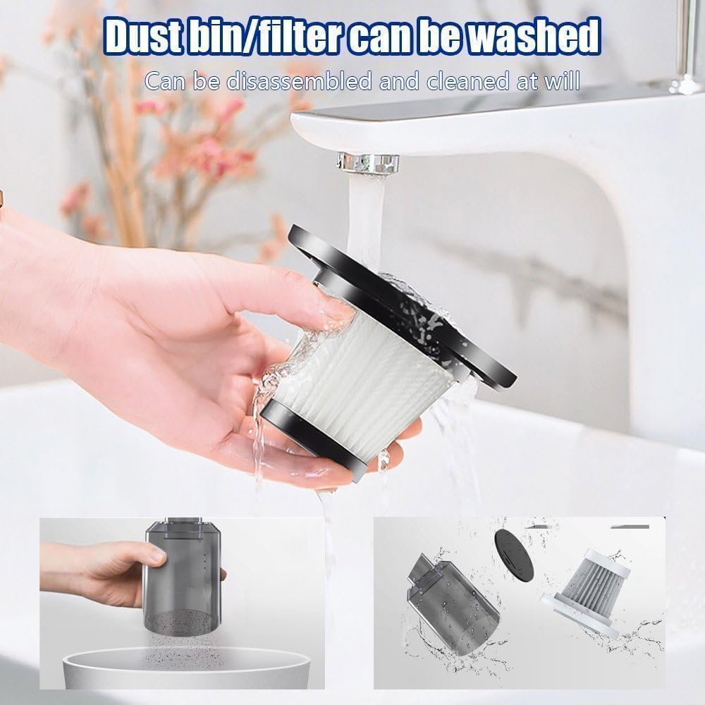 Portable rechargable car vaccum pro