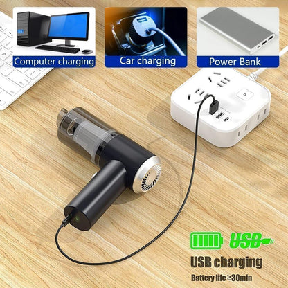 Portable rechargable car vaccum pro