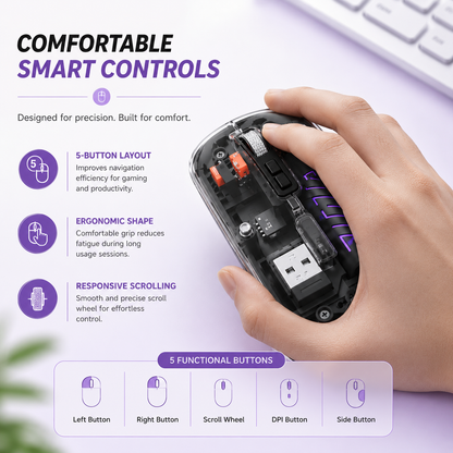 Transparent Wireless Gaming Mouse