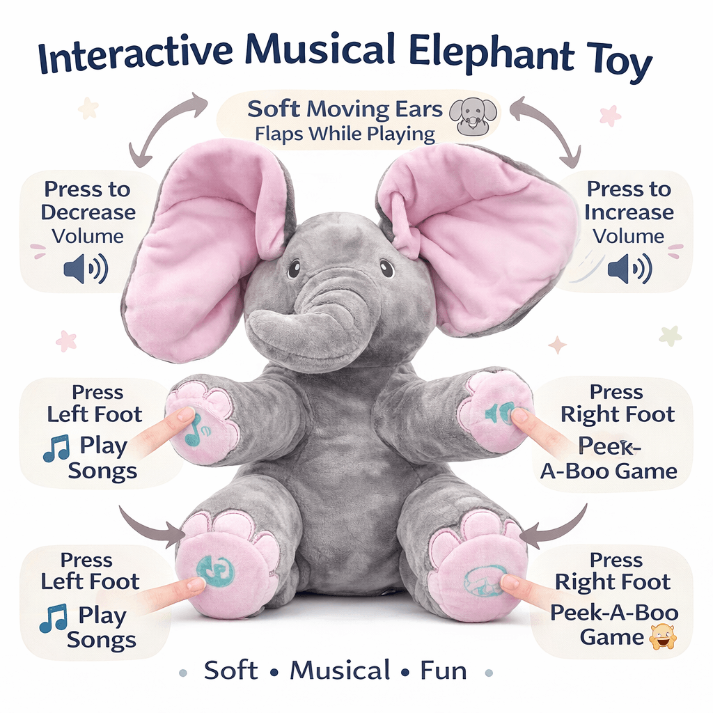 Dancing elephant toy