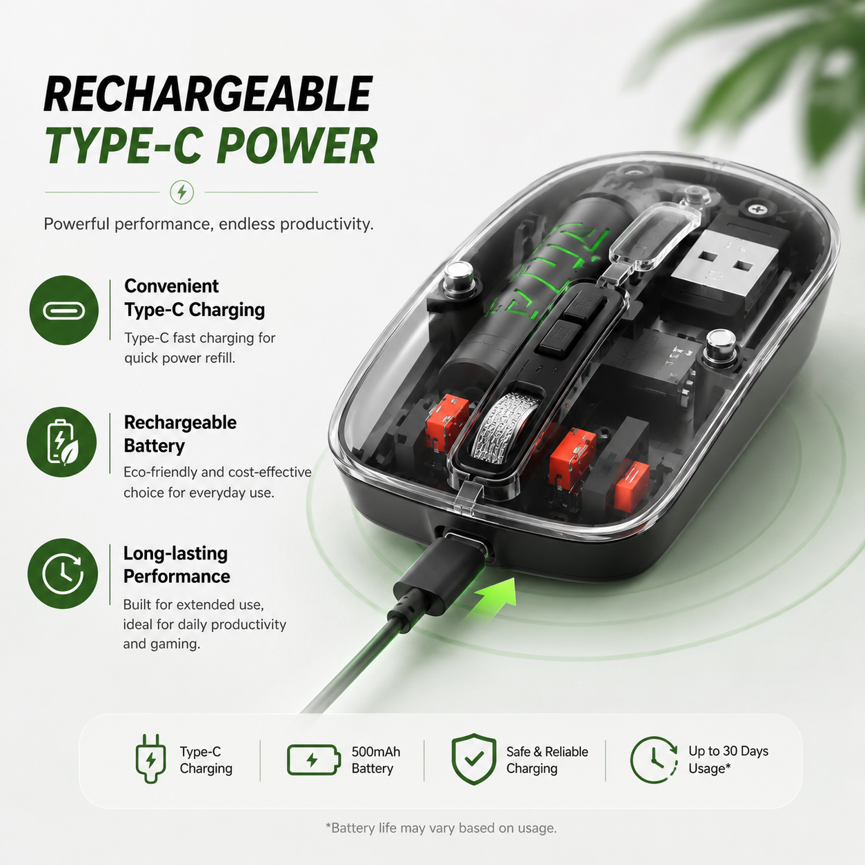 Transparent Wireless Gaming Mouse