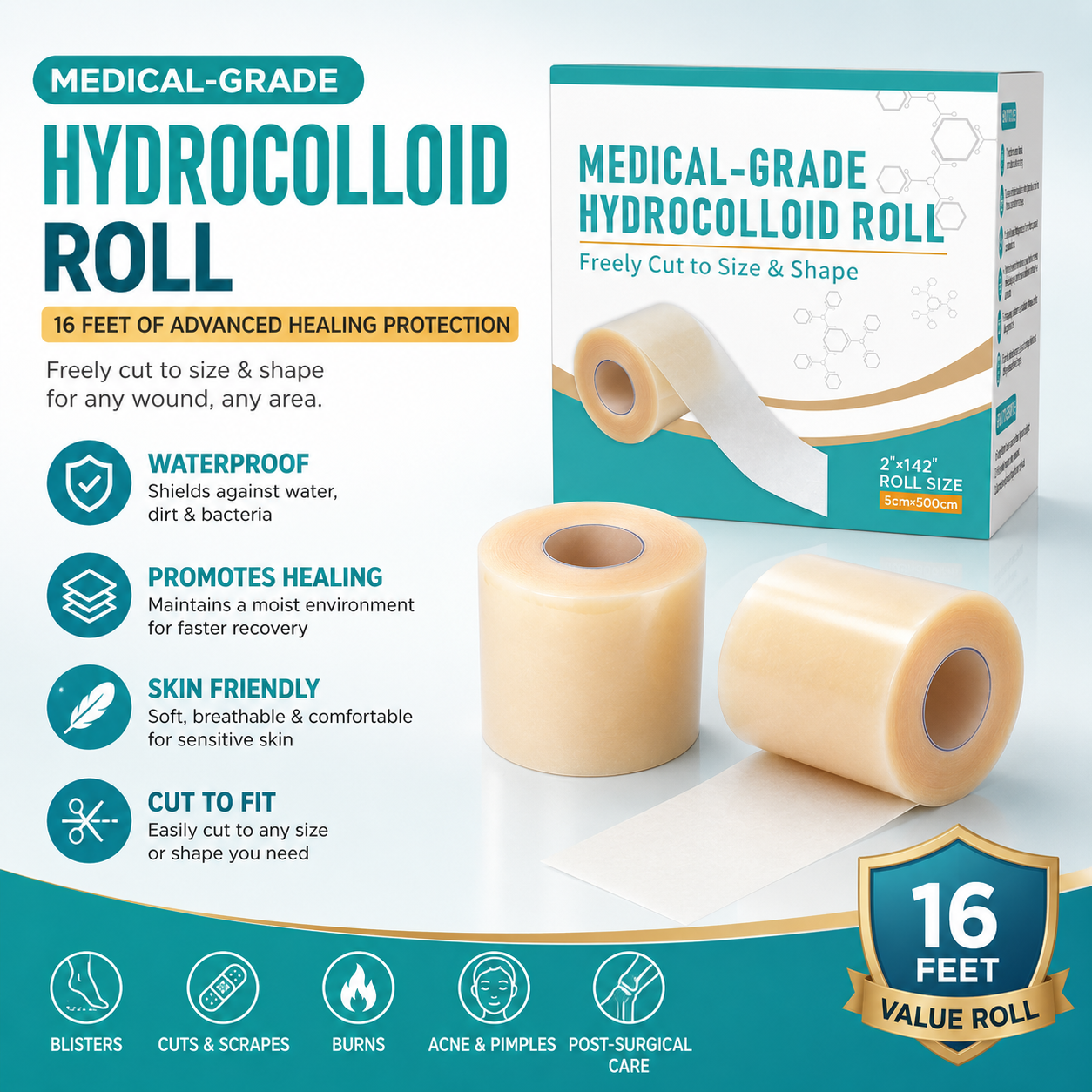 Hydrocolloid Healing Protection Roll Tape