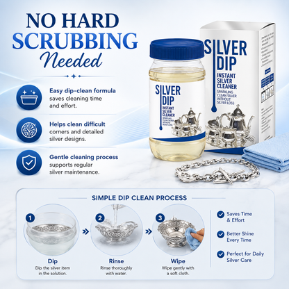 Silver Dip Instant Silver Cleaner, Professional Silver Polish Solution
