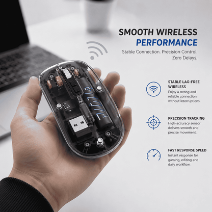 Transparent Wireless Gaming Mouse