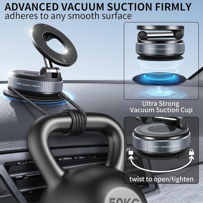360° Magnetic Vacuum Car Phone Holder